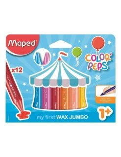 12 Craies De Coloriage Maped Wax Jumbo Color'peps