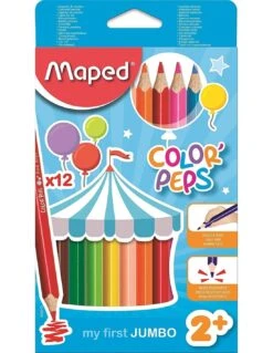 12 Crayons De Couleurs Maped Color'peps Jumbo 2+