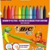 12 Feutres BIC Kids Couleur 1 12 Feutres BIC Kids Couleur -Scolaires Fournitures Magasin 12 feutres bic kids couleur pointe moyenne