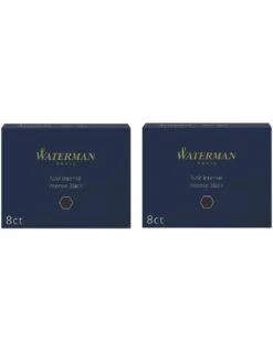 16 Cartouches D'encre Waterman Noire Longue