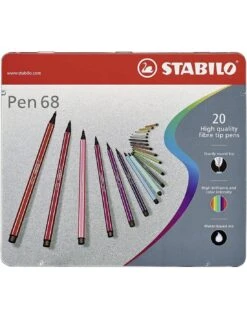 STABILO Pen 68 Boite Métal De 20