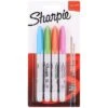 4 Marqueurs Permanents à Pointe Fine Sharpie -Scolaires Fournitures Magasin 4 marqueurs permanents a pointe fine sharpie