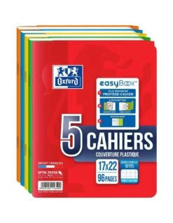 5 Cahiers Oxford Easybook 17x22 96 Pages Séyès