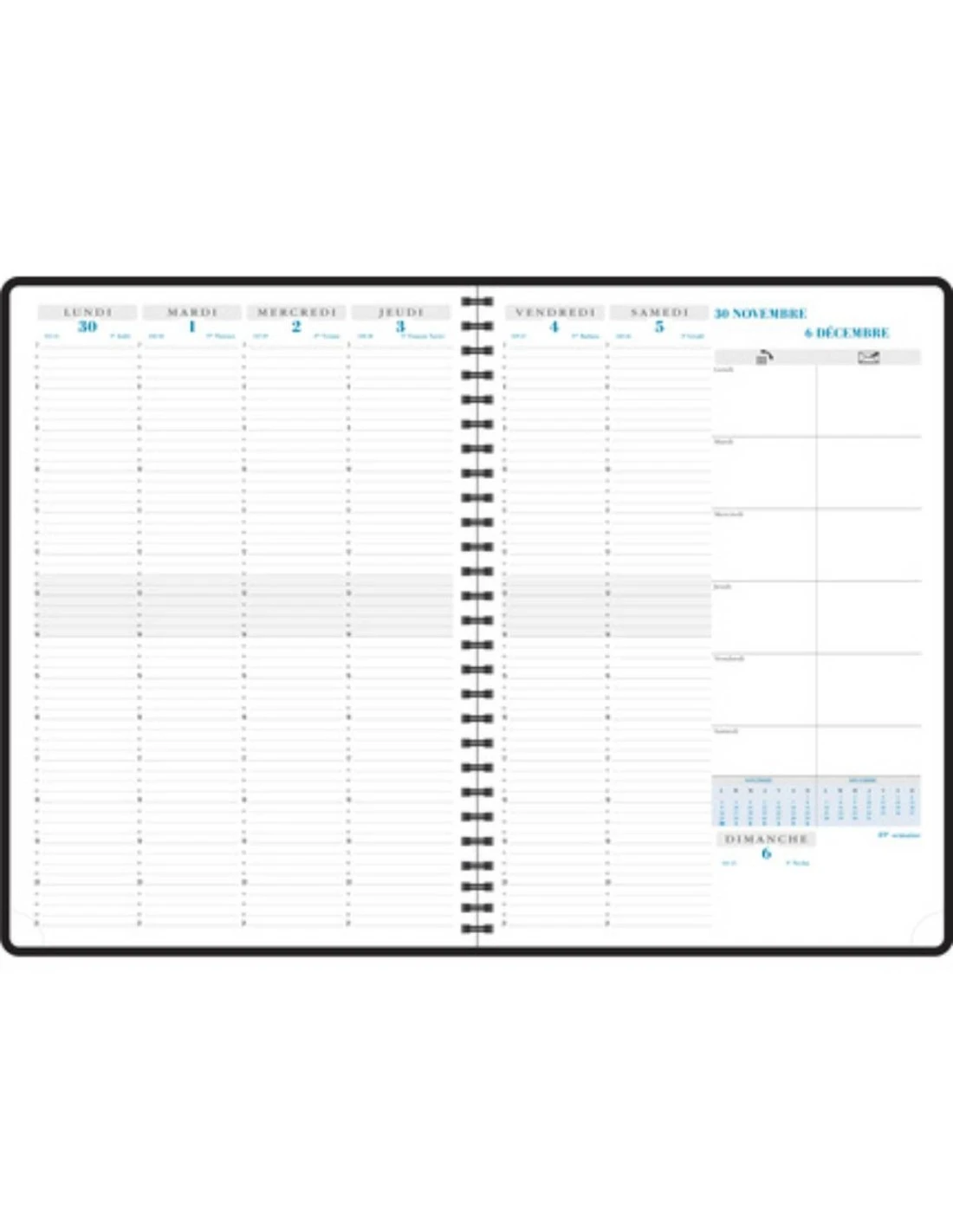 Exacompta Agenda Consultations Spiralé 2025 Forever 29,7 X 21 Cm Semainier - Gris Foncé 4 Exacompta Agenda Consultations Spiralé 2025 Forever 29,7 X 21 Cm Semainier - Gris Foncé – Image 2