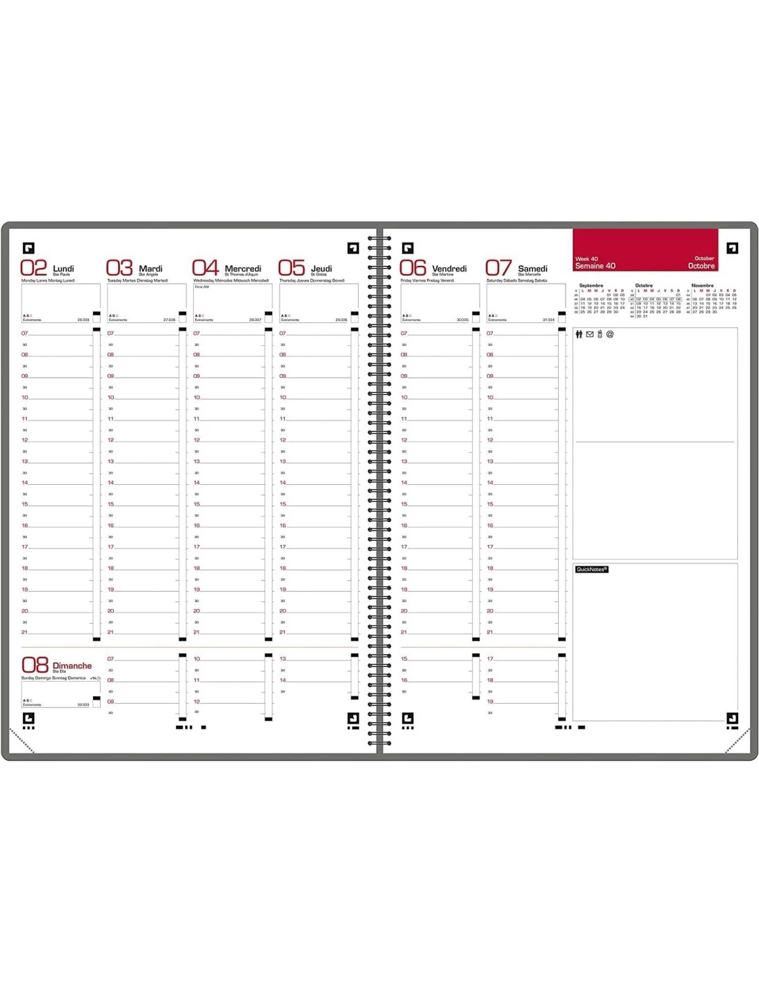 Agenda Oxford Office Scribzee Année Civil 2025 Gris/Noir 21x29.7 Cm 7 Agenda Oxford Office Scribzee Année Civil 2025 Gris/Noir 21x29.7 Cm – Image 5