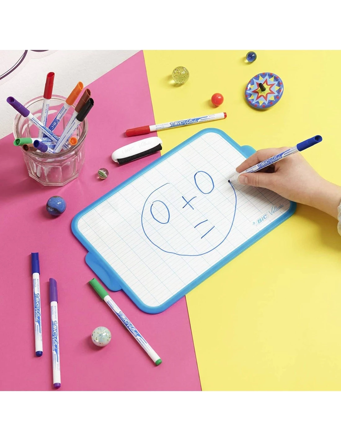 Bic Ardoise Velleda Double Face + Feutre Bleu 7 Bic Ardoise Velleda Double Face + Feutre Bleu – Image 5