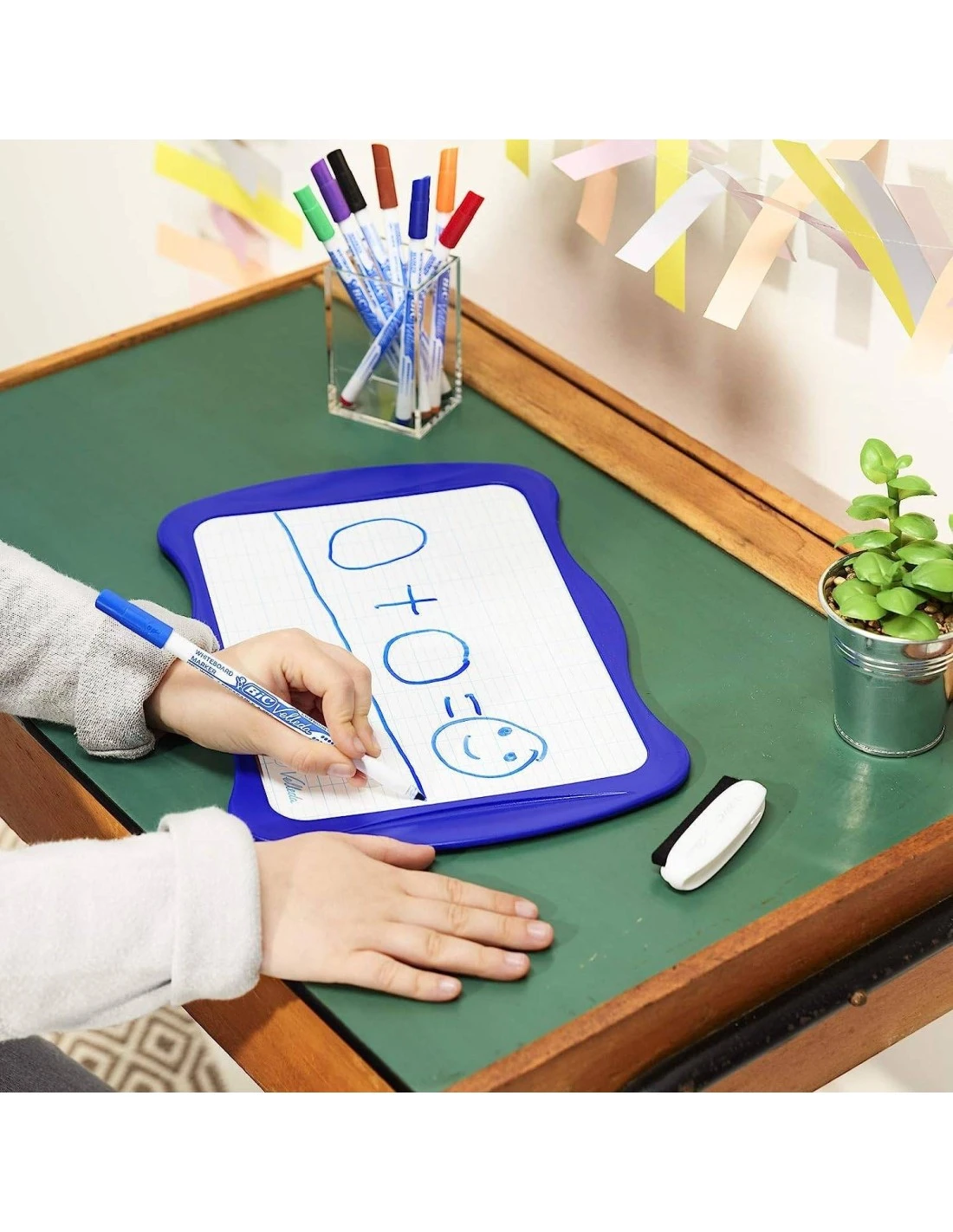 Bic Ardoise Velleda Double Face + Feutre Bleu 8 Bic Ardoise Velleda Double Face + Feutre Bleu – Image 6