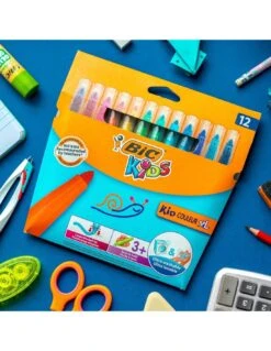 12 Feutres BIC Kids Couleur XL -Scolaires Fournitures Magasin bic kids etui de 12 feutres de coloriage kid couleur xl 8