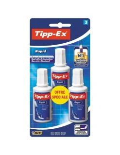 BIC - Lot De 3 Correcteurs Tipp-Ex Rapid Bouteille De Correction