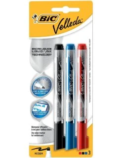 3 Feutres Velleda BIC Encre Liquide Medium