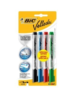 4 Feutres Velleda BIC Encre Liquide Medium -Scolaires Fournitures Magasin bic lot de 4 feutres velleda encre liquide medium 2