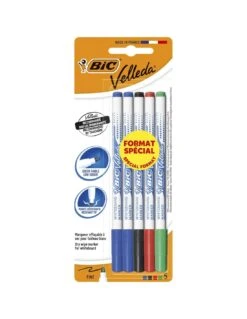 Lot De 5 Marqueurs BIC Velleda Fin Assortis