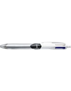Stylo BIC 4 Couleurs 3+1 HB -Scolaires Fournitures Magasin bic stylo 4 couleurs multifonction blanc et gris 1