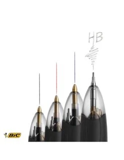 Stylo BIC 4 Couleurs 3+1 HB -Scolaires Fournitures Magasin bic stylo 4 couleurs multifonction blanc et gris 5