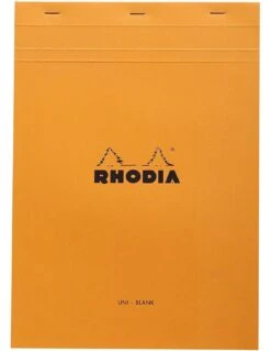 RHODIA Bloc Notes N°18 Réglure Uni 80 Feuilles Orange