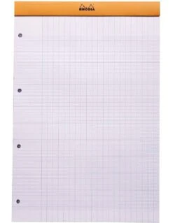 Scolaires Fournitures Magasin -Scolaires Fournitures Magasin bloc rhodia n°20 orange seyes 80 feuillets perfores 4 trous 1