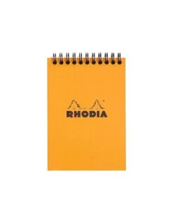 Bloc Rhodia Spirale N°13 Orange 5x5 - 80 Feuillets - 10,5x14,8 Cm