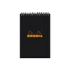 Bloc Rhodia Spirale Noir Petits Carreaux N°16 - 80 Feuillets