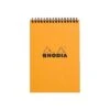 Bloc Rhodia Spirale N°16 Orange Petits Carreaux - 80 Feuillets