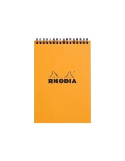 Bloc Rhodia Spirale N°16 Orange Petits Carreaux - 80 Feuillets