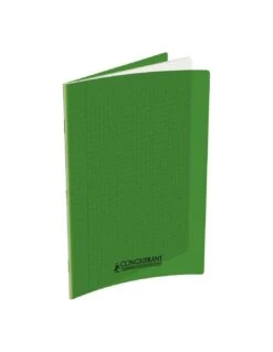 Cahier CONQUERANT 24x32 Cm 96P Petits Carreaux Vert Polypro