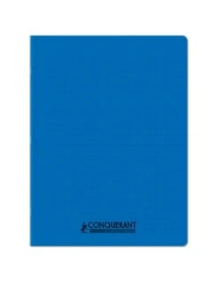 Cahier Conquerant 24x32 Cm 140p Séyès Bleu Polypro