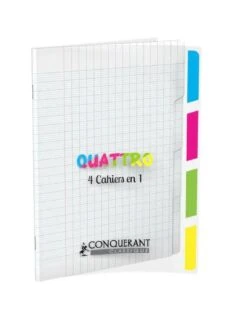 Cahier Conquerant 4 En 1 Quattro 17 X 22 Cm 140p Seyès