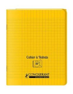 Cahier Conquerant à Rabats Jaune 24 X 32 Cm 96p Seyès