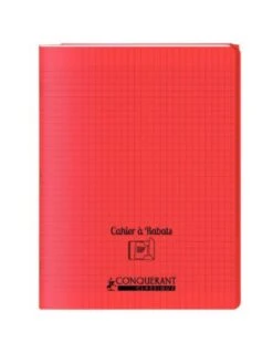 Cahier CONQUERANT à Rabats Rouge 24 X 32 Cm 96p Seyès