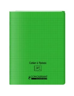Cahier CONQUERANT à Rabats Vert 24 X 32 Cm 96p Seyès