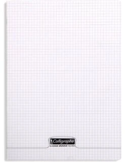 Calligraphe Cahier Incolore- 24x32 Cm - 48 Pages Petits Carreaux