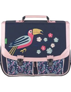 Cartable 2 Boucles Tann's Toucan Assya Bleu Marine 35 Cm