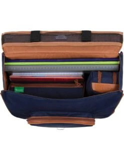 Cartable 35 Cm Tann's Axel Kaki/Bleu -Scolaires Fournitures Magasin cartable 35 cm tann s axel kaki bleu 3