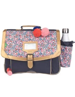 Cartable Tann's Antonia Bleu Avec Poche Gourde 38 Cm