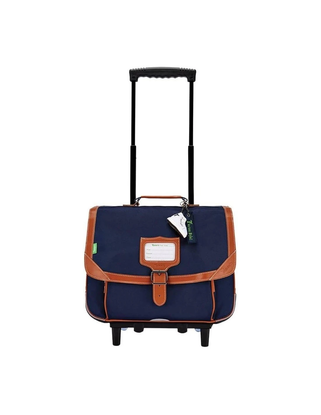 Cartable à Roulette Tann's 38 Cm Camille Bleu Uni 3 Cartable à Roulette Tann's 38 Cm Camille Bleu Uni