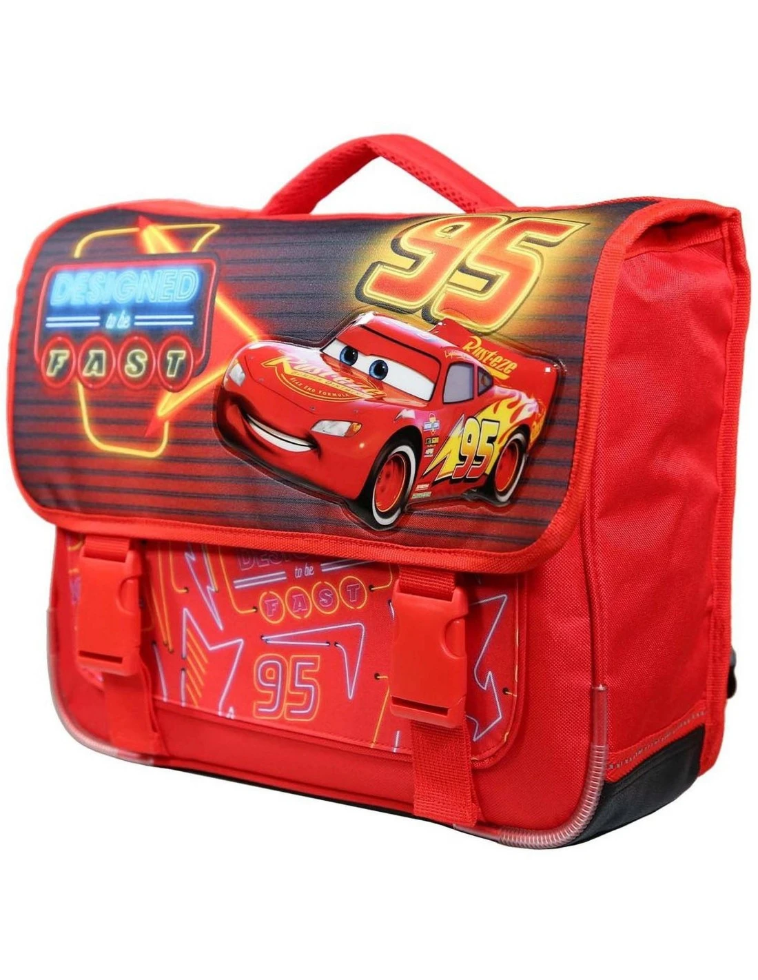 Cartable Cars 38 Cm 2 Compartiments Rouge 4 Cartable Cars 38 Cm 2 Compartiments Rouge – Image 2