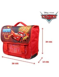 Cartable Cars 38 Cm 2 Compartiments Rouge 12 Cartable Cars 38 Cm 2 Compartiments Rouge -Scolaires Fournitures Magasin cartable cars ecole primaire rouge 4