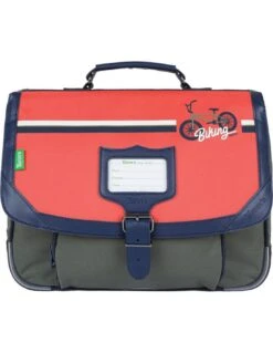 Cartable Tann's Anatole Orange/Kaki Biking 35 Cm