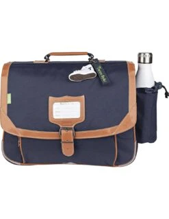 Cartable Tann's Camille Bleu Marine 38 Cm Avec Poche Gourde