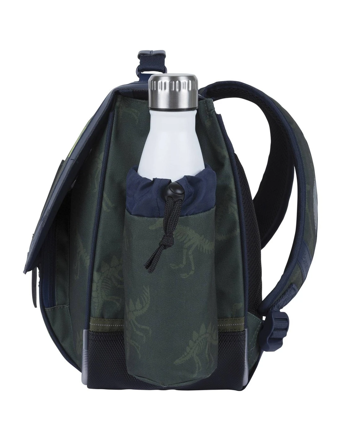 Cartable Timothée Kaki Dino 38 Cm Avec Poche Gourde Tann's 4 Cartable Timothée Kaki Dino 38 Cm Avec Poche Gourde Tann's – Image 2