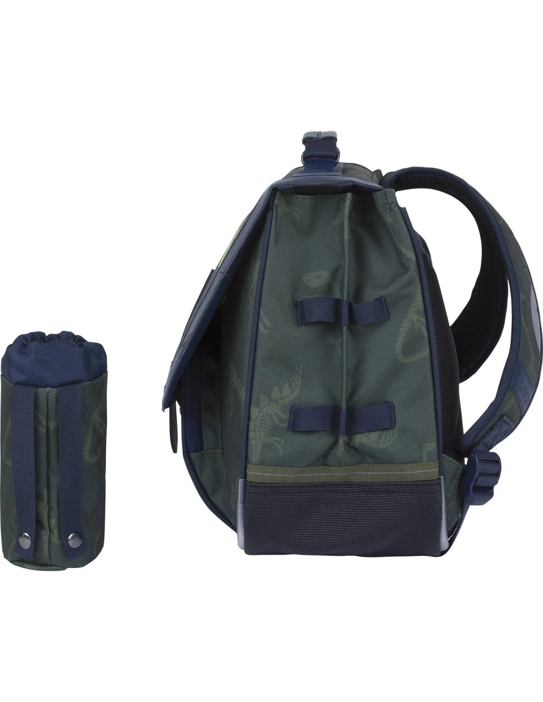 Cartable Timothée Kaki Dino 38 Cm Avec Poche Gourde Tann's 5 Cartable Timothée Kaki Dino 38 Cm Avec Poche Gourde Tann's – Image 3