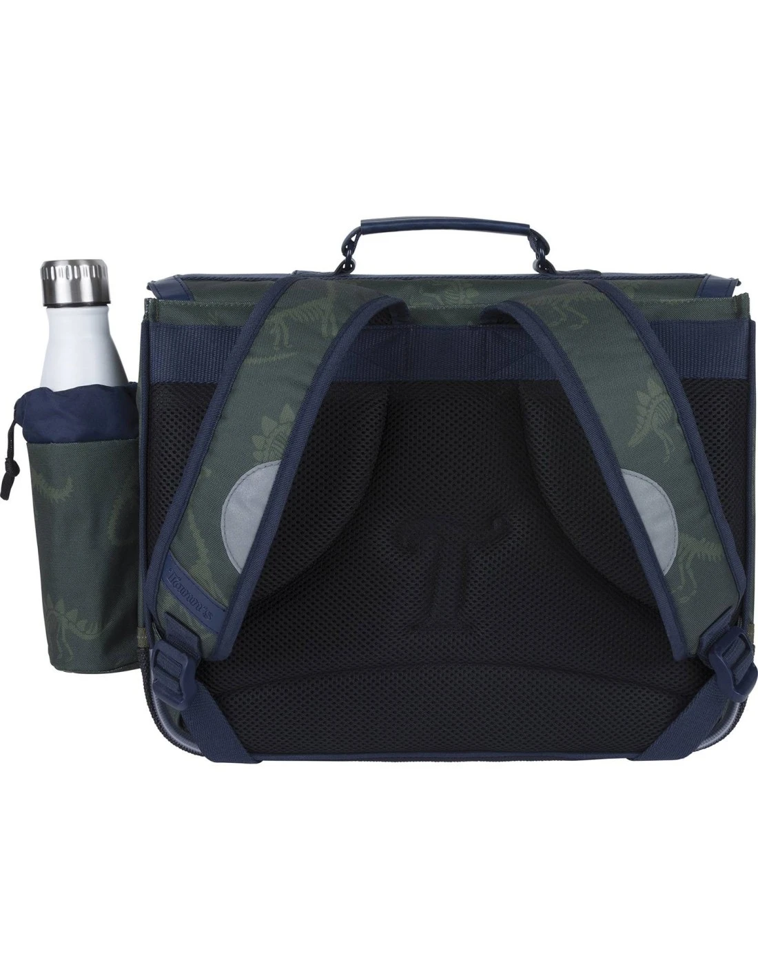 Cartable Timothée Kaki Dino 38 Cm Avec Poche Gourde Tann's 6 Cartable Timothée Kaki Dino 38 Cm Avec Poche Gourde Tann's – Image 4