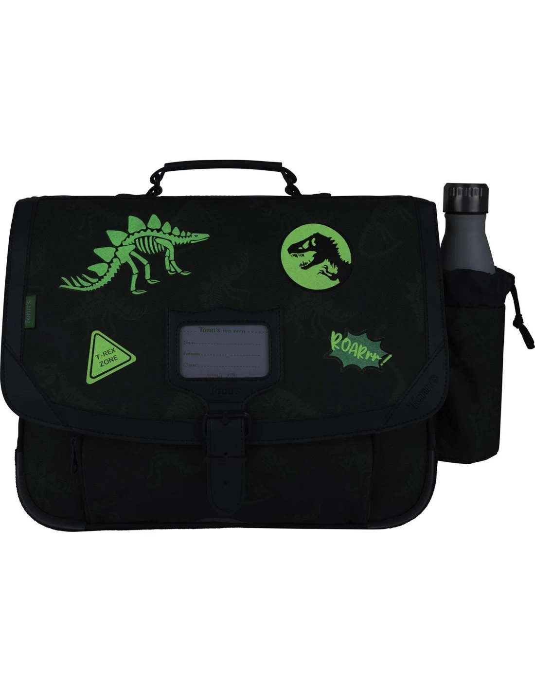 Cartable Timothée Kaki Dino 38 Cm Avec Poche Gourde Tann's 8 Cartable Timothée Kaki Dino 38 Cm Avec Poche Gourde Tann's – Image 6