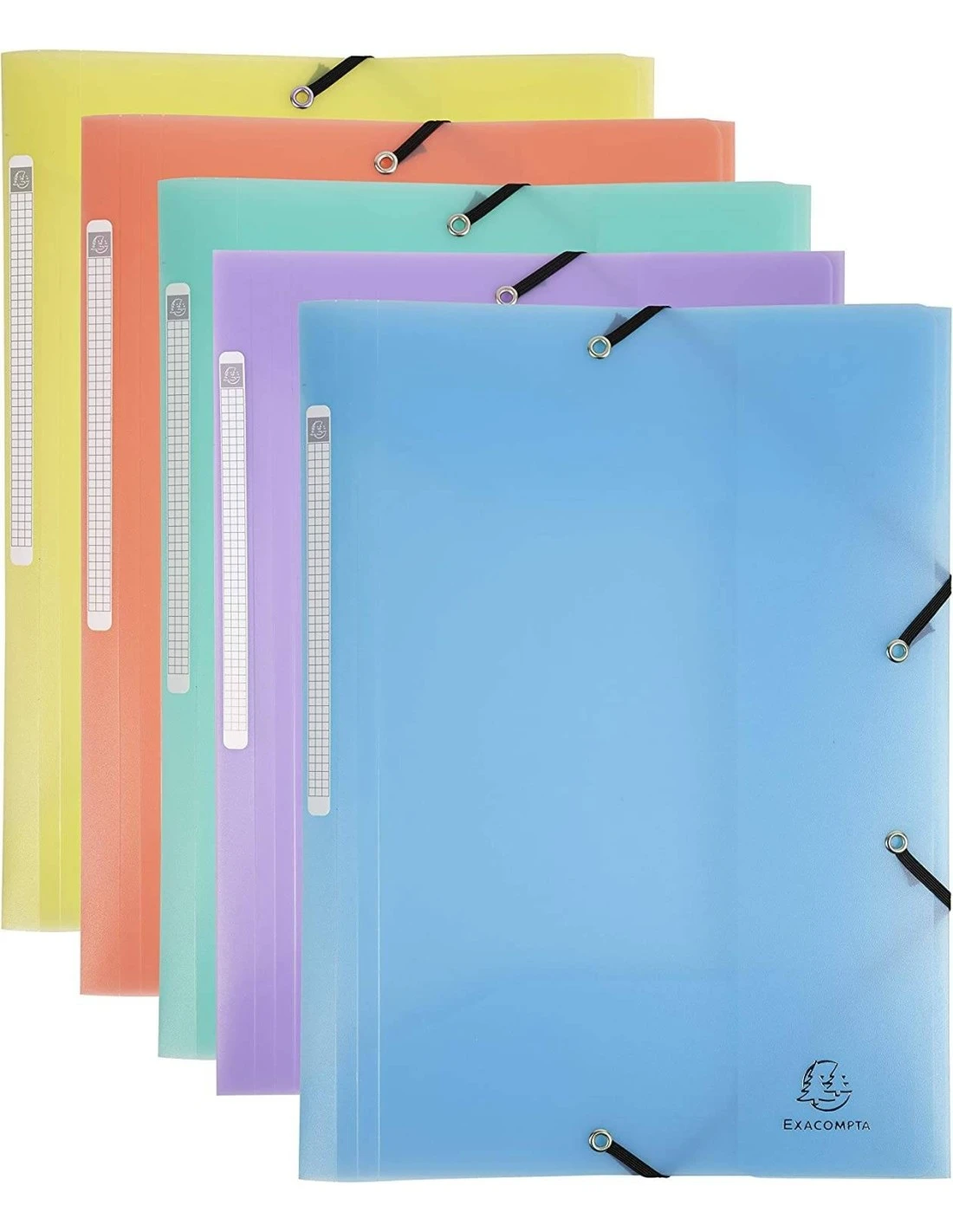 Chemise à élastiques 3 Rabats A4 Pastel Polypro Exacompta 3 Chemise à élastiques 3 Rabats A4 Pastel Polypro Exacompta