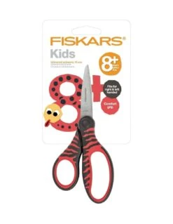 Ciseaux Fiskars Soft Enfants 15 Cm Noir Et Rouge