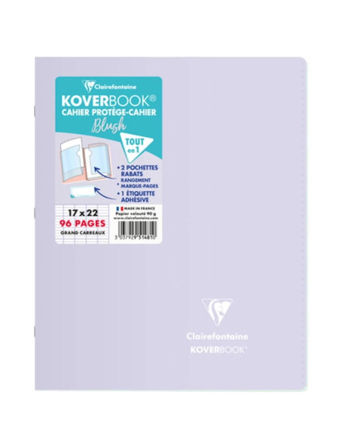 Clairefontaine Cahier Koverbook Blush Pastel - 17x22 Cm - 96 Pages Grands Carreaux 4 Clairefontaine Cahier Koverbook Blush Pastel - 17x22 Cm - 96 Pages Grands Carreaux – Image 2