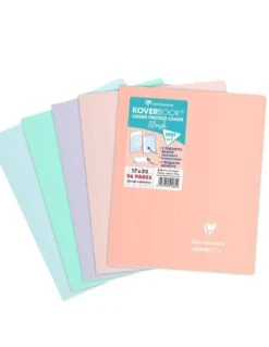 Clairefontaine Cahier Koverbook Blush Pastel - 17x22 Cm - 96 Pages Grands Carreaux