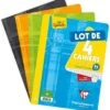 Clairefontaine - Lot De 4 Cahiers 24x 32 Cm Grands Carreaux - 96 Pages -Scolaires Fournitures Magasin clairefontaine lot de 4 cahiers pique grands carreaux 96 pages 24 x 32 cm