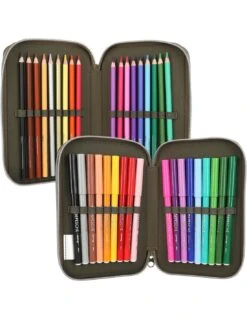 Dino World Trousse à Crayons 3 Compartiments Dino Avec Effet 3D -Scolaires Fournitures Magasin dino world trousse 3 compartiments dinosaure 4