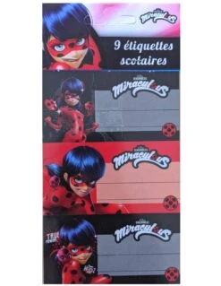Lot De 9 Etiquettes Scolaires Miraculous